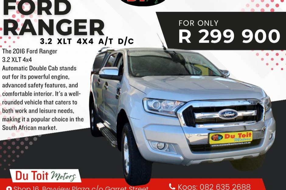 2016 Ford Ranger 3.2 TDCi XLT 4X4 D/C A/T